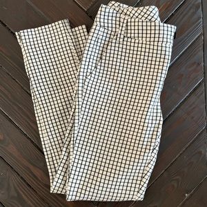 Plaid black and white pants